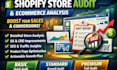 do shopify store audit, site analysis conversion optimization strategy