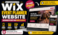 design a wix event planner website with booking and modern design