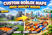 build and customize roblox maps, lobbies, obby and game environments