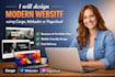 design modern website using cargo webador or pagecloud