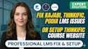 fix kajabi thinkific podia lms website issue or setup thinkific course website