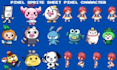 do pixel art assets, character, animation, tileset, sprite sheet, pokemon sprite