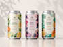 design print ready beverage label, can packaging with dieline and 3d mockup