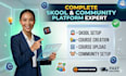 setup skool community, circle community, courses, automation and management