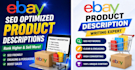 write professional ebay listing descriptions and SEO content
