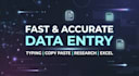 data entry, web research and copy paste tasks