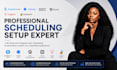 setup simplybook me calendly acuity scheduling square site, vagaro, dubsado