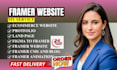 design a professional framer website design and framer landingpage