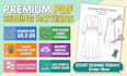 create digital PDF sewing patterns for home printing