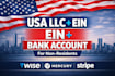 register USA llc, get ein and open US bank account for non residents