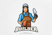 design beautiful masonry, building logo with satisfaction guaranteed