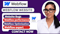 fix webflow website design bugs, optimize your webflow website issues