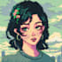 make a pixel art portrait