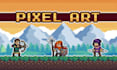 do pixel art character animation pixel game assets tileset backgrounds for games