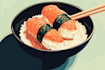 make a food pop art illustration