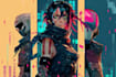 design anime character, cyberpunk character