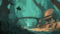 create stylized environment concept art, fantasy background
