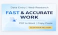 web research data entry as well as pdf to word conversion