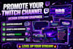 promote your twitch channel, design stream graphics