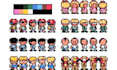 do pixel art animation 2d top down tilestets character sprite sheet game assets