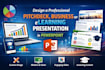 design a professional pitchdeck business or elearning presentation in powerpoint