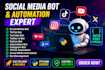create social media bot, tiktok bot, instagram bot, youtube bot, twitter x bot