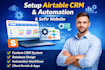 setup airtable CRM, database design, automation and softr website