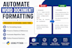 fix and automate word document formatting while preserving citations