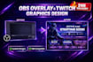 design obs overlays, stream scenes and twitch graphics