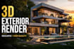 create realistic 3d exterior modeling and rendering for buildings