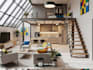 redesign your loft studio in modern cozy industrial style