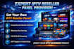 configure reseller strong8k, xui panel, dream4k panel, trex panel, mega panel