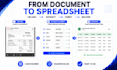 convert invoices and scanned pdfs to excel CSV or json using ai ocr