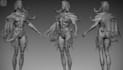 model 3d humanoid character in zbrush,3d creature, epic skeletal rig,pbr texture