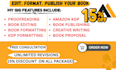 edit, proofread, and format your book for amazon KDP and paperback publishing