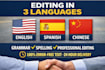proofread and professionally edit your english text fast