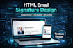 design a professional clickable HTML email signature