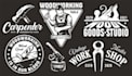emblem logo design in retro style