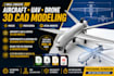 create aircraft uav and drone 3d cad models