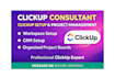 be clickup expert for setup, workflow and project management