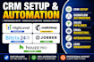 setup gohighlevel crm mailchimp bitrix24 jobber houzz pro workflow integration