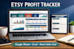 create etsy profit tracker digital budget planner expense google sheets