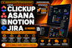 set up and automate asana, clickup, jira, or notion workspace for productivity