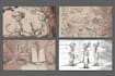draw a concept sketch of characters, objects, background
