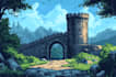 create pixel art game backgrounds and environments