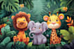 create cartoon background illustration