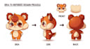 design plush sewing pattern tech pack stuffed animal reference sheet