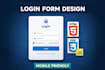 build responsive frontend website using HTML CSS js