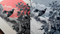 create artistic linocut illustration in engraving style
