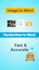 convert image and handwritten notes to word accurately